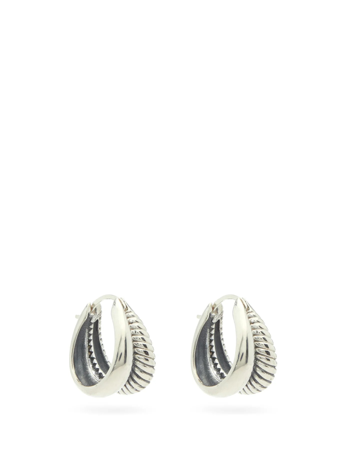 Double-hoop sterling-silver earrings - 1