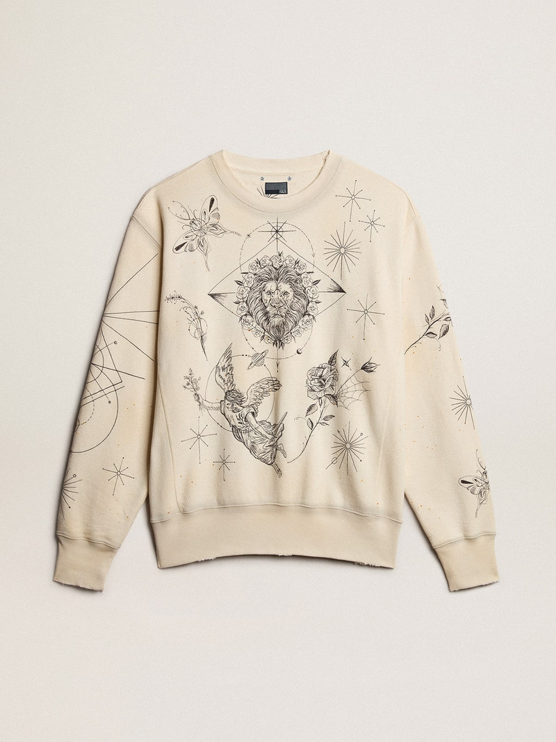 Exclusive HAUS of Dreamers sweatshirt in aged white 1