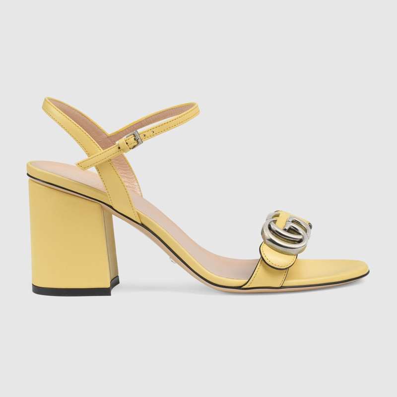 Women's mid-heel sandal with Double G 1