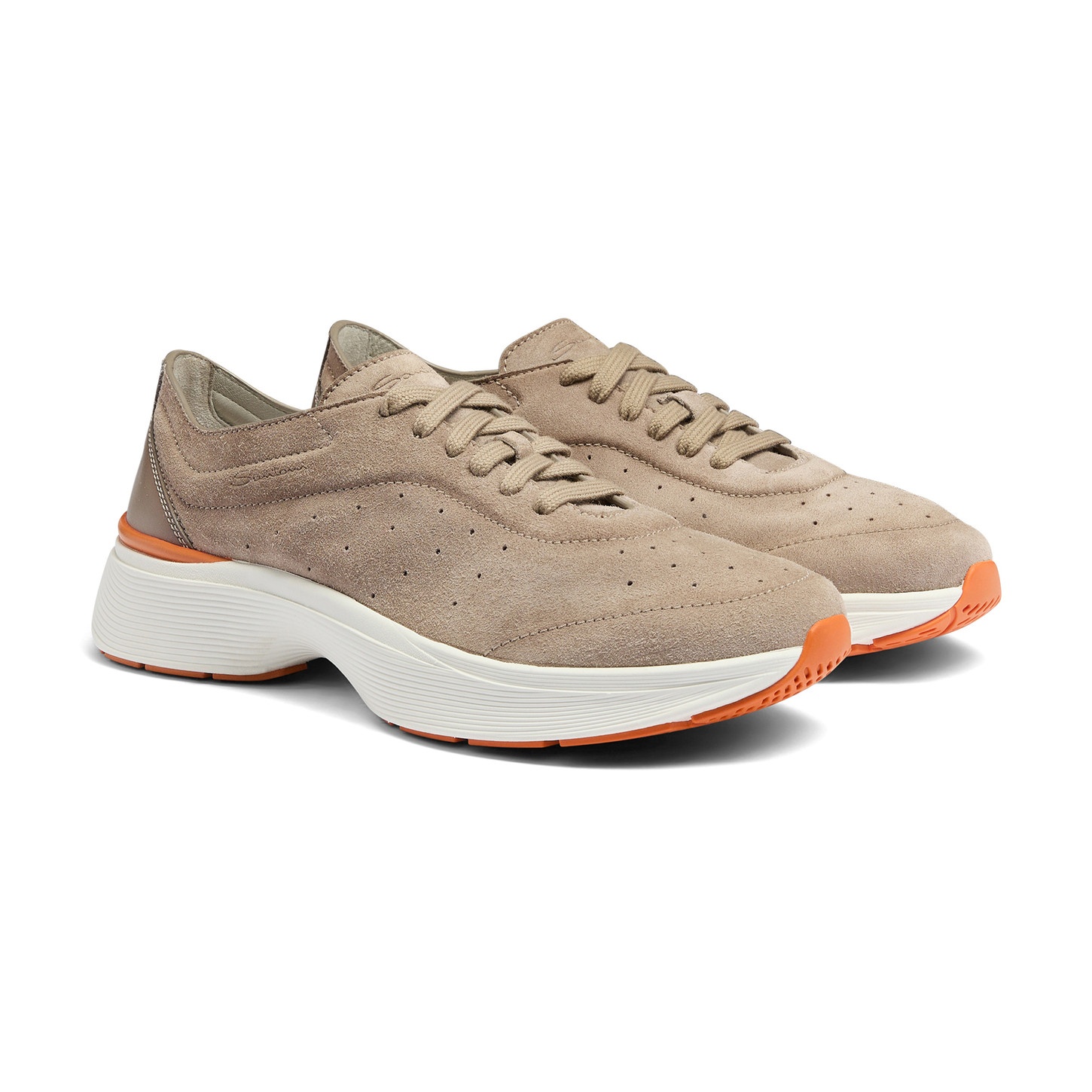 Men's beige suede and leather Bounce sneaker - 3
