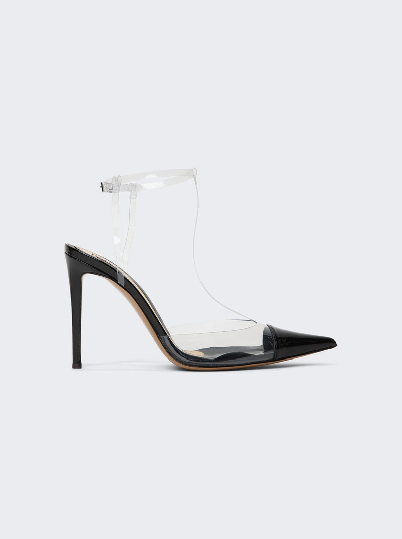High Heel Transparent Pumps Black 1