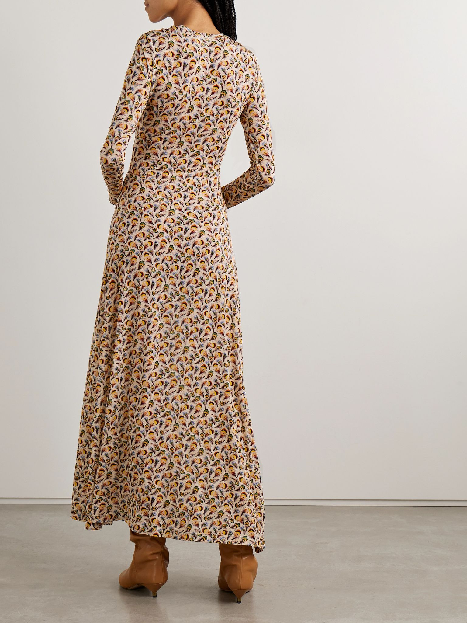 Amari printed stretch-jersey maxi dress Multi - 3