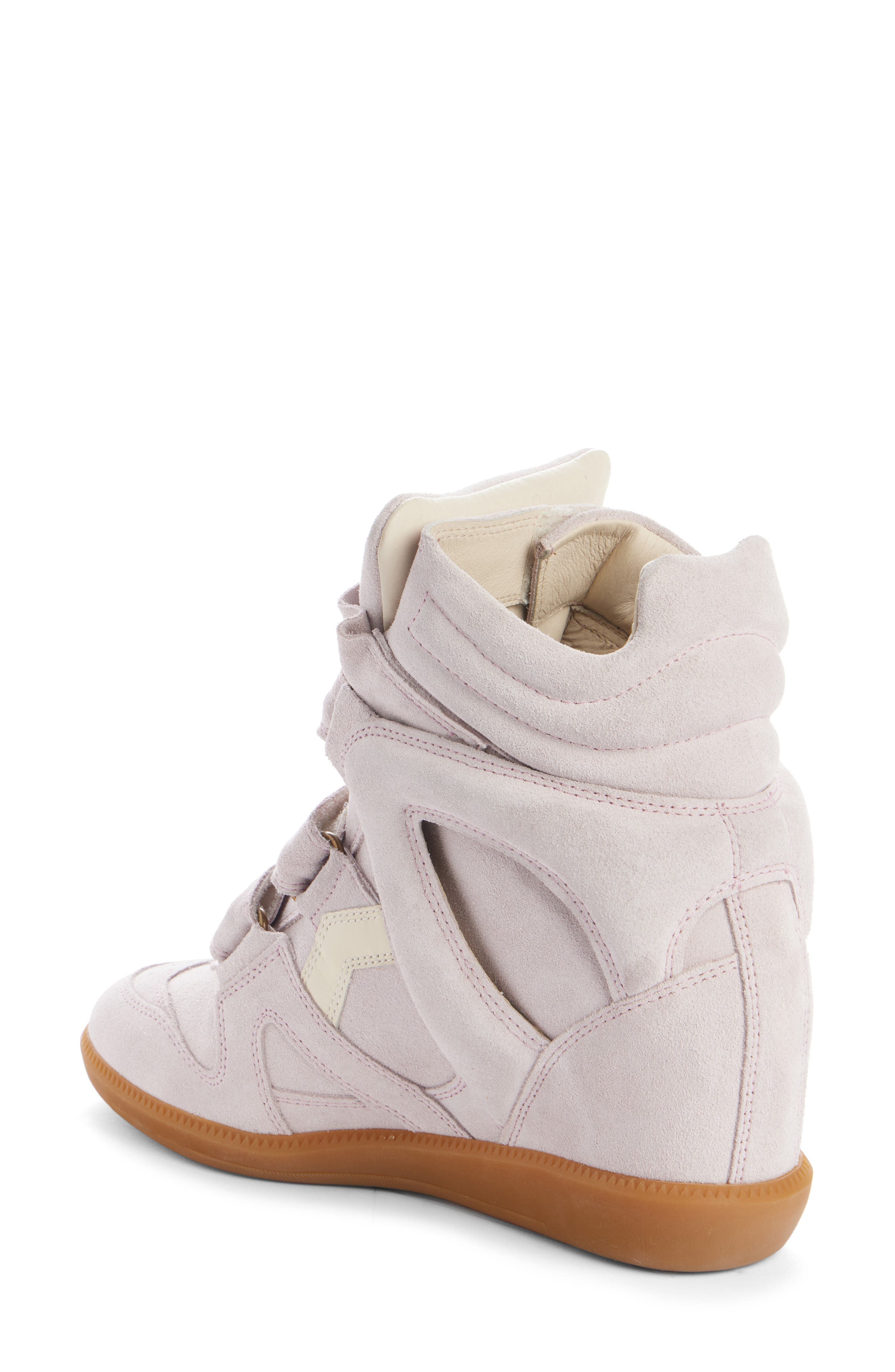 Isabel Marant Bekett Hidden Wedge High Top Sneaker in Pale Pink at Nordstrom - 3