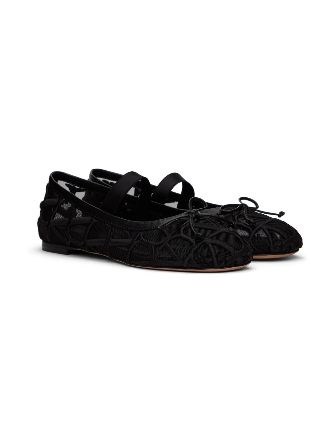 Black Toile Iconographe Ballerina Flats - 4