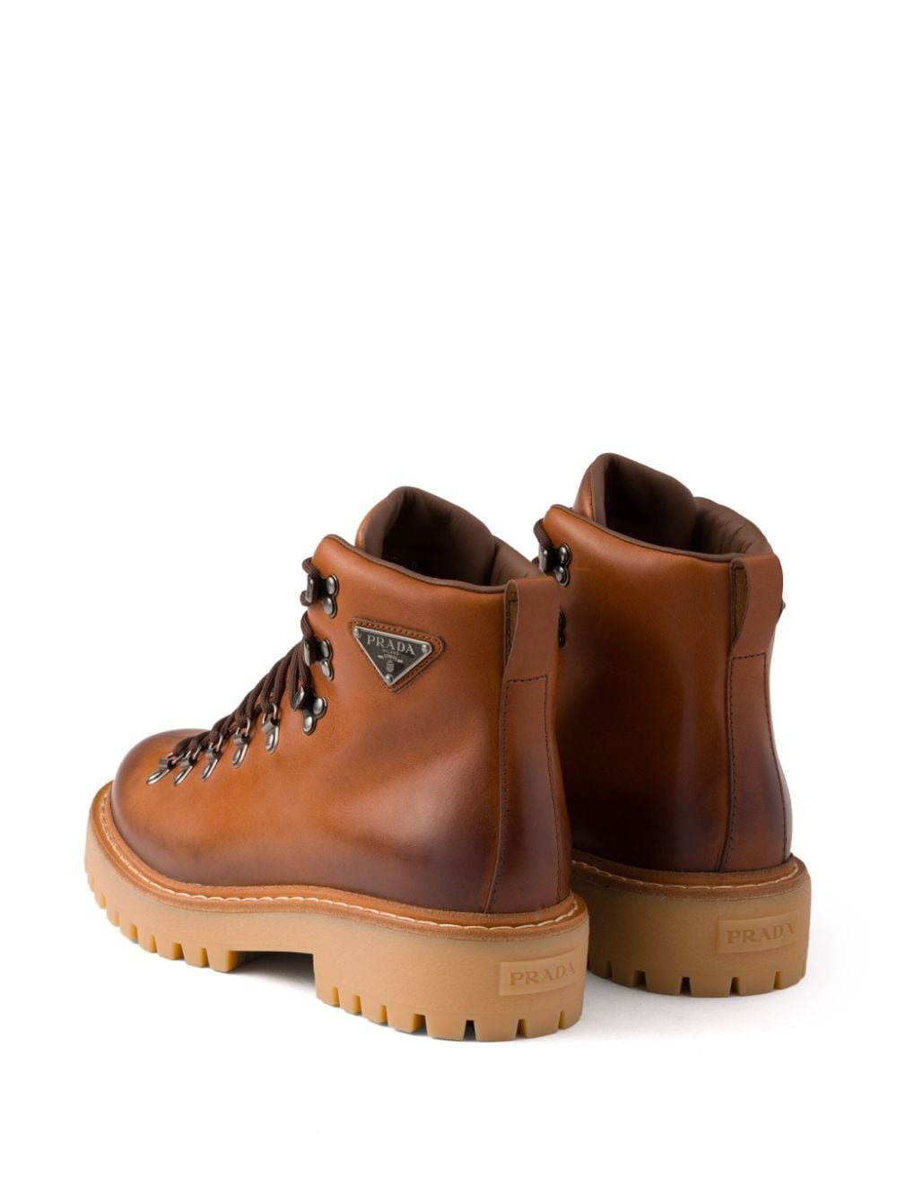 laced leather boots - 4