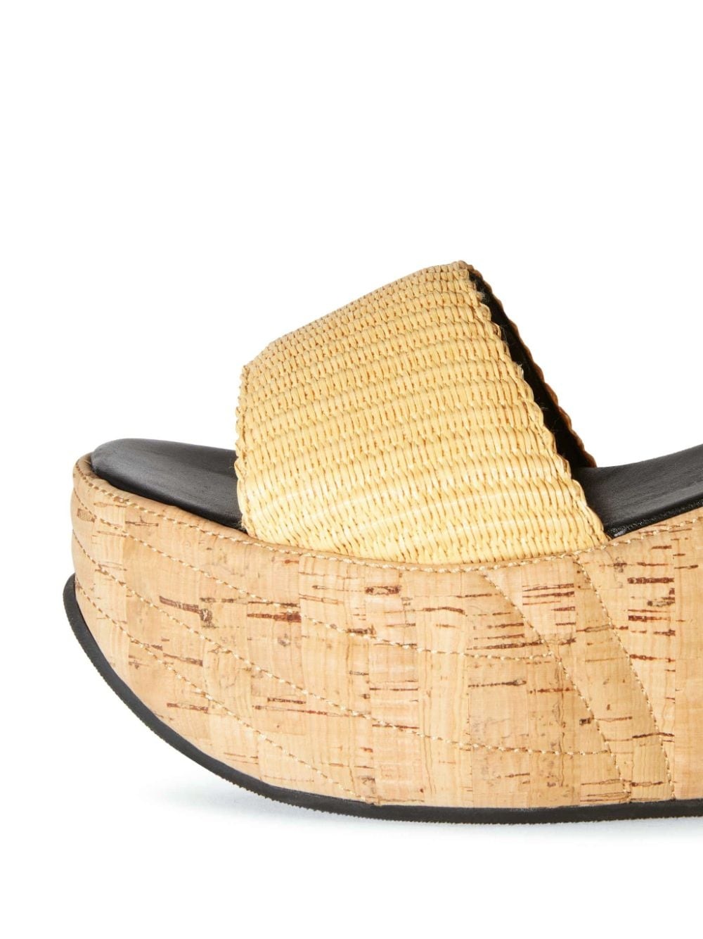 cork platform sole sandals - 2