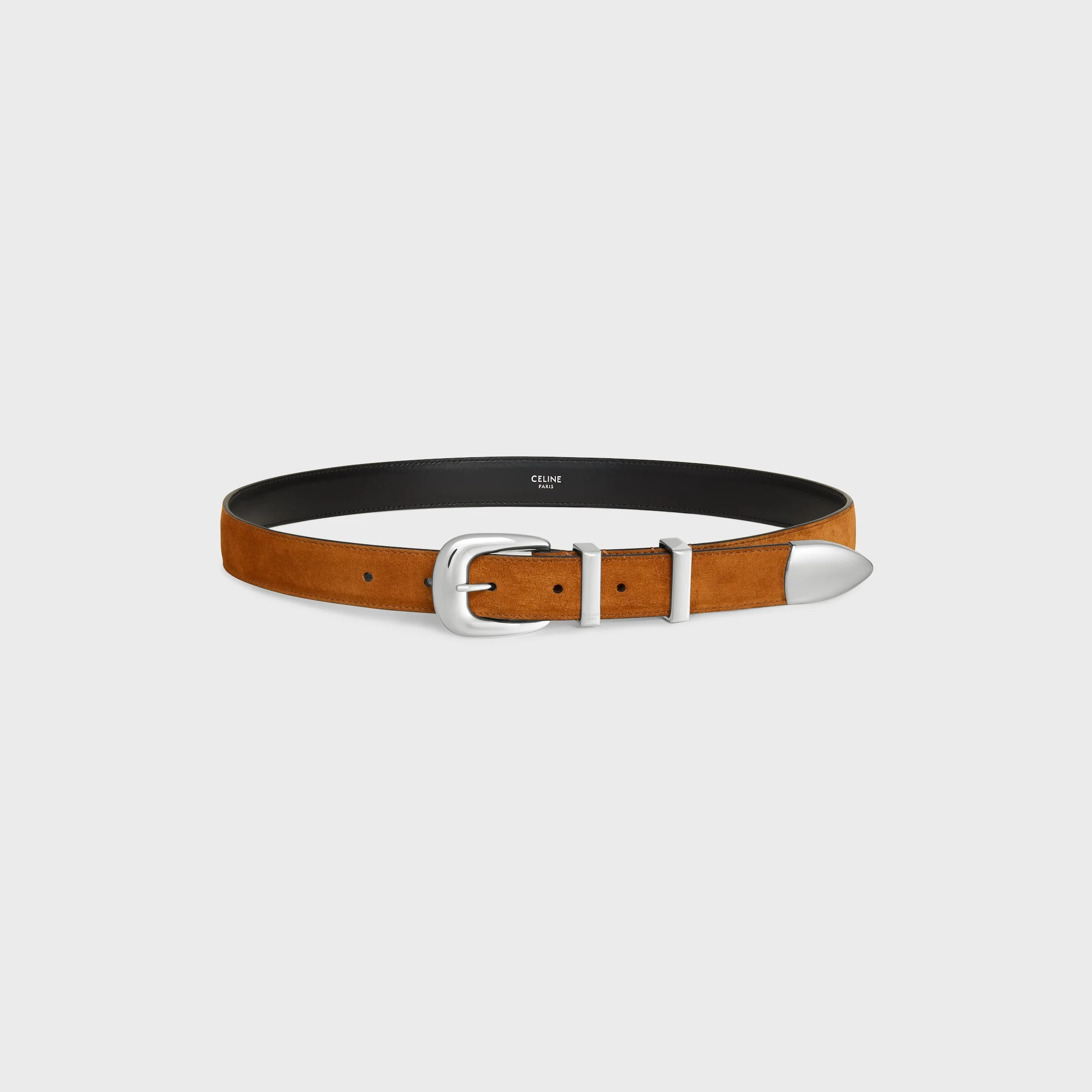 MEDIUM 25MM WESTERN BELT IN Suede Calfskin - 1