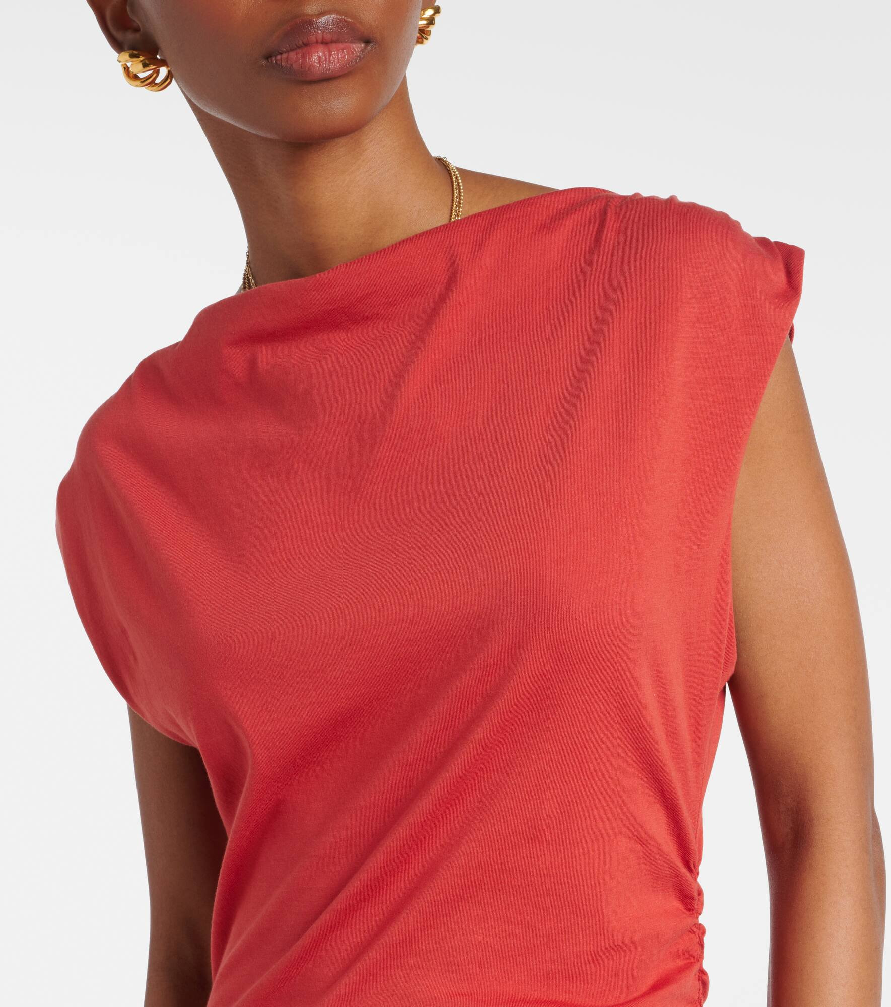Cotton jersey maxi dress - 4