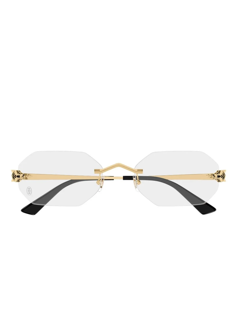 Panthère geometric-frame glasses - 1
