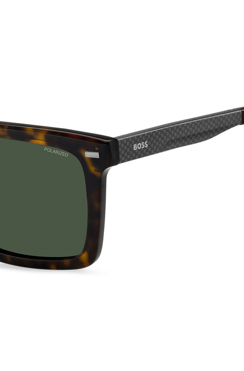 BOSS HAVANA-ACETATE SUNGLASSES WITH CARBON-FIBER TEMPLES outlook