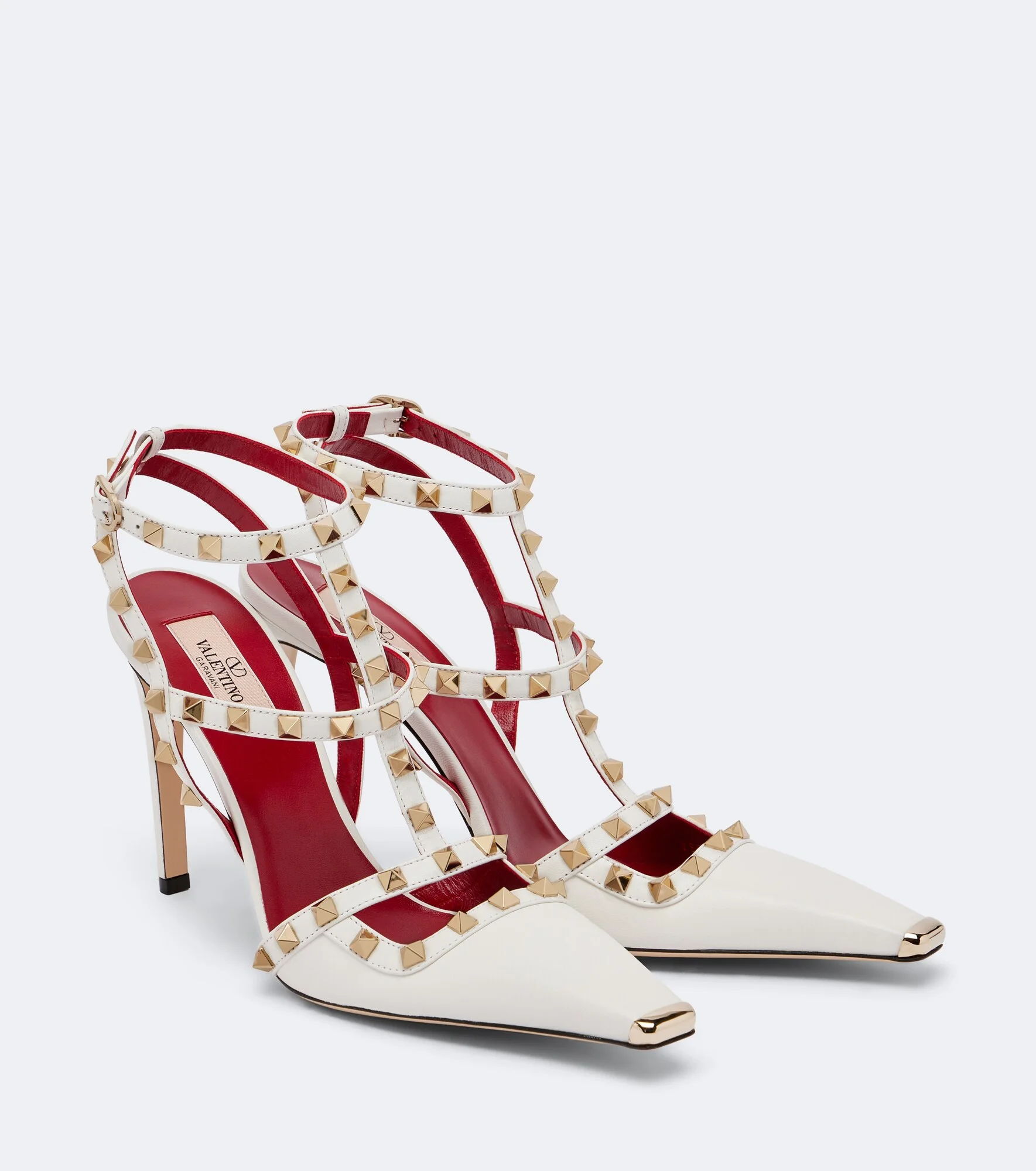 Rockstud leather pumps - 1