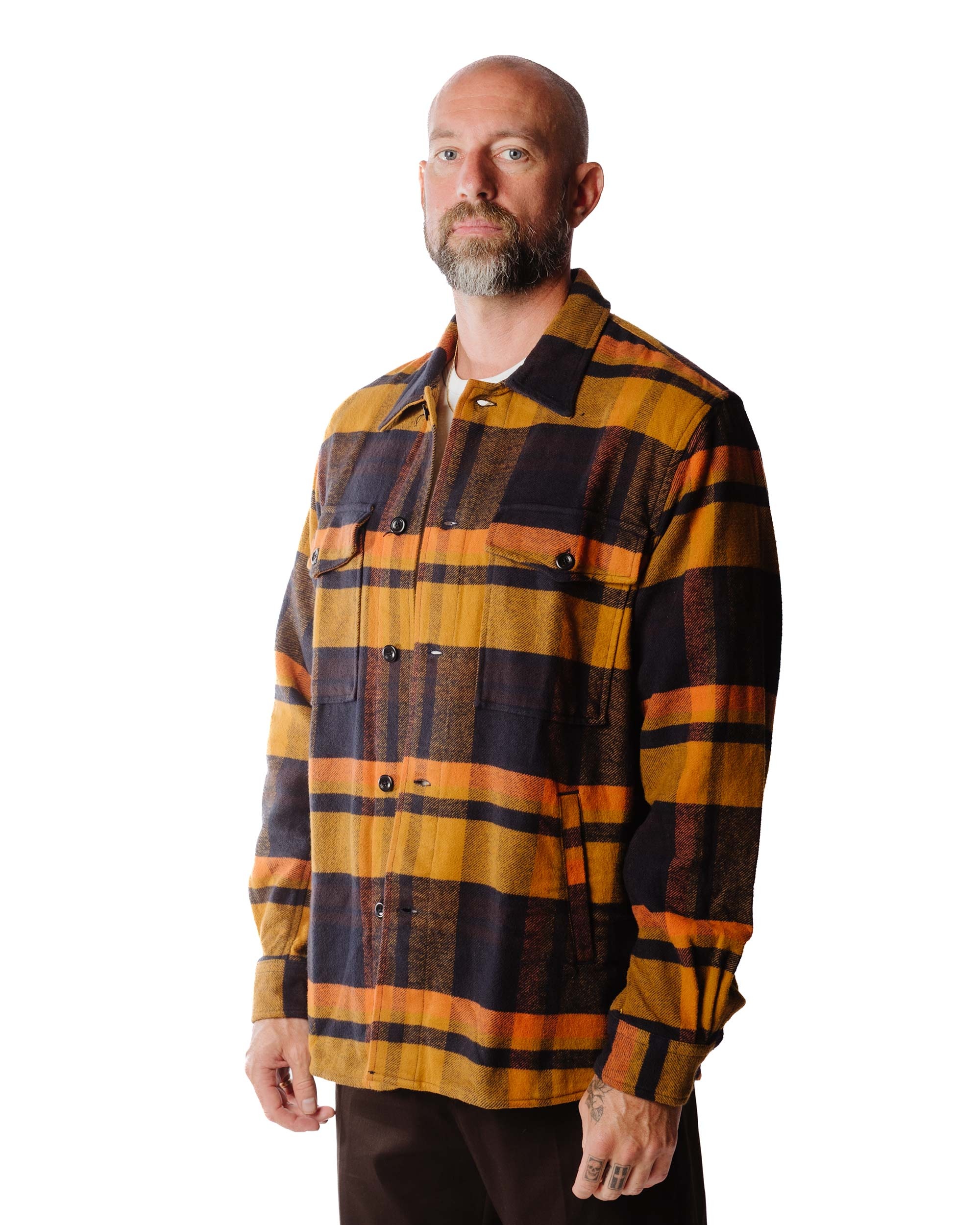 Julian Organic Heavy Twill Overshirt Dark Navy - 3