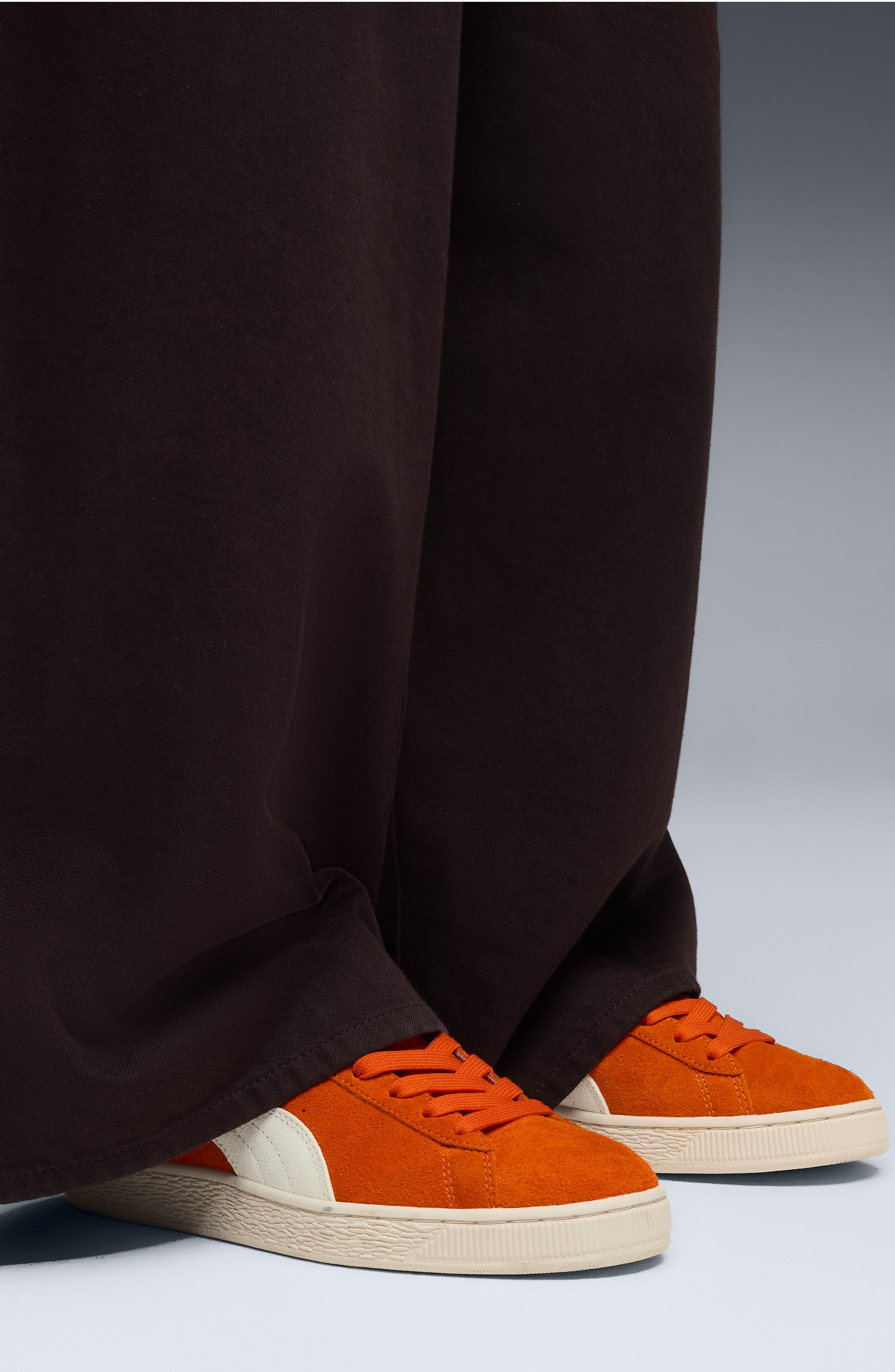 PUMA Charles F. Stead Suede Sneaker in Orange Glo/Puma White at Nordstrom - 2