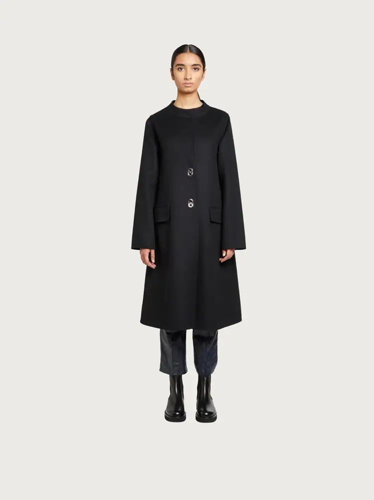 MIXED CASHMERE COAT - 4