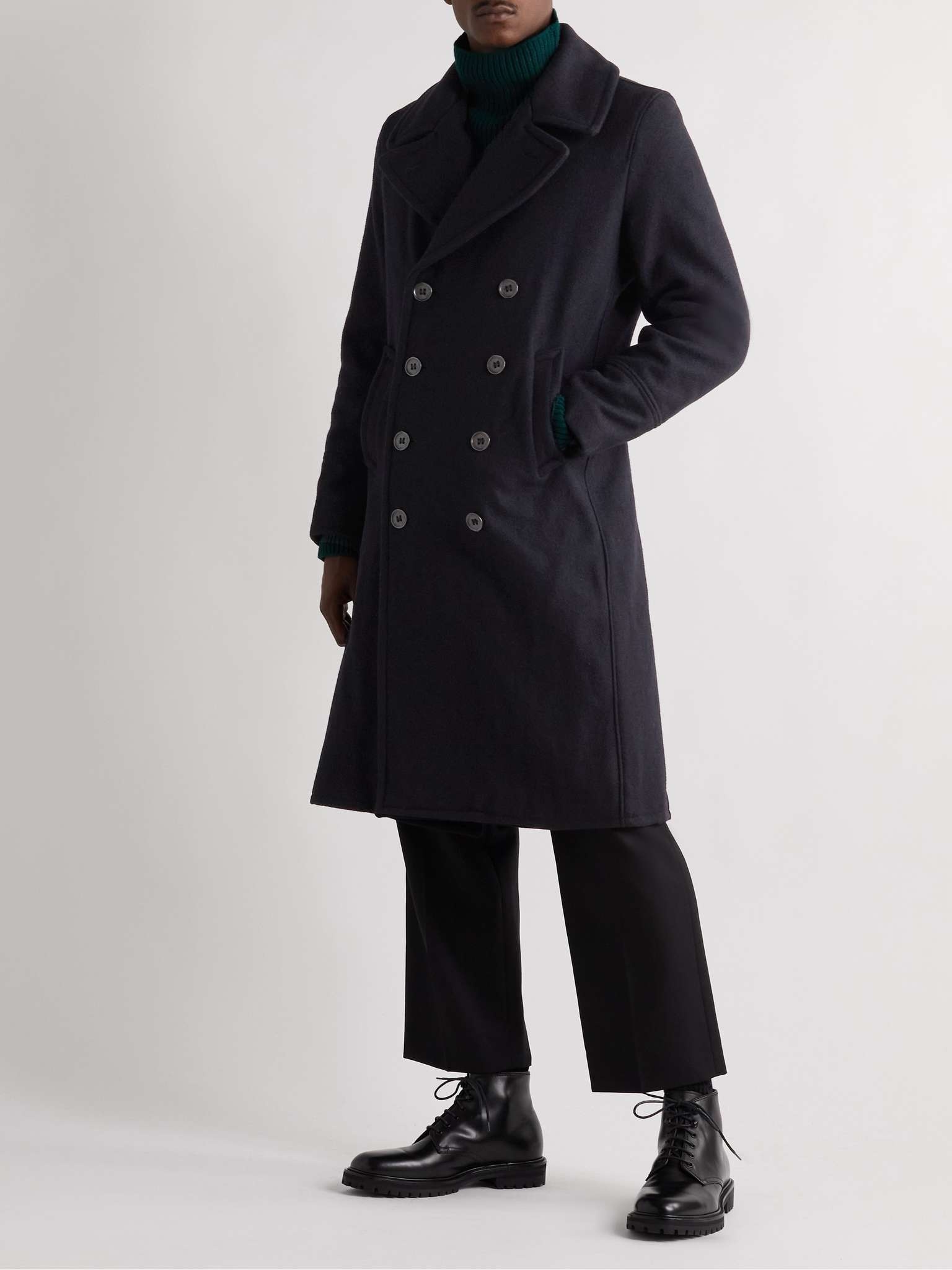 Slim-Fit Double-Breasted Wool-Blend Coat - 2