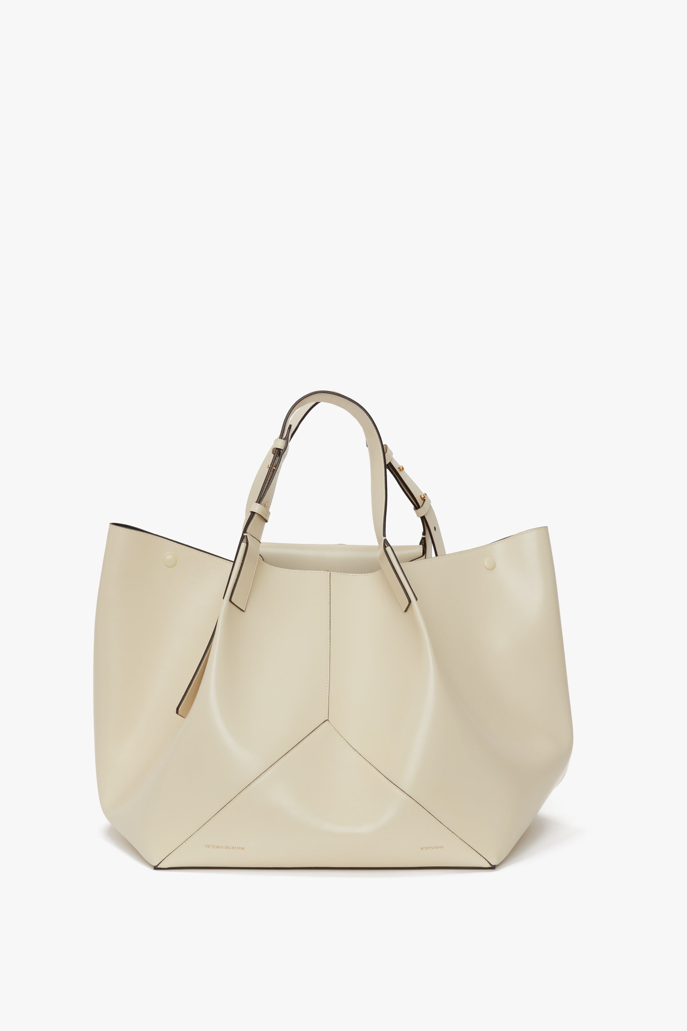 W11 Medium Tote Bag in Ivory Leather - 1