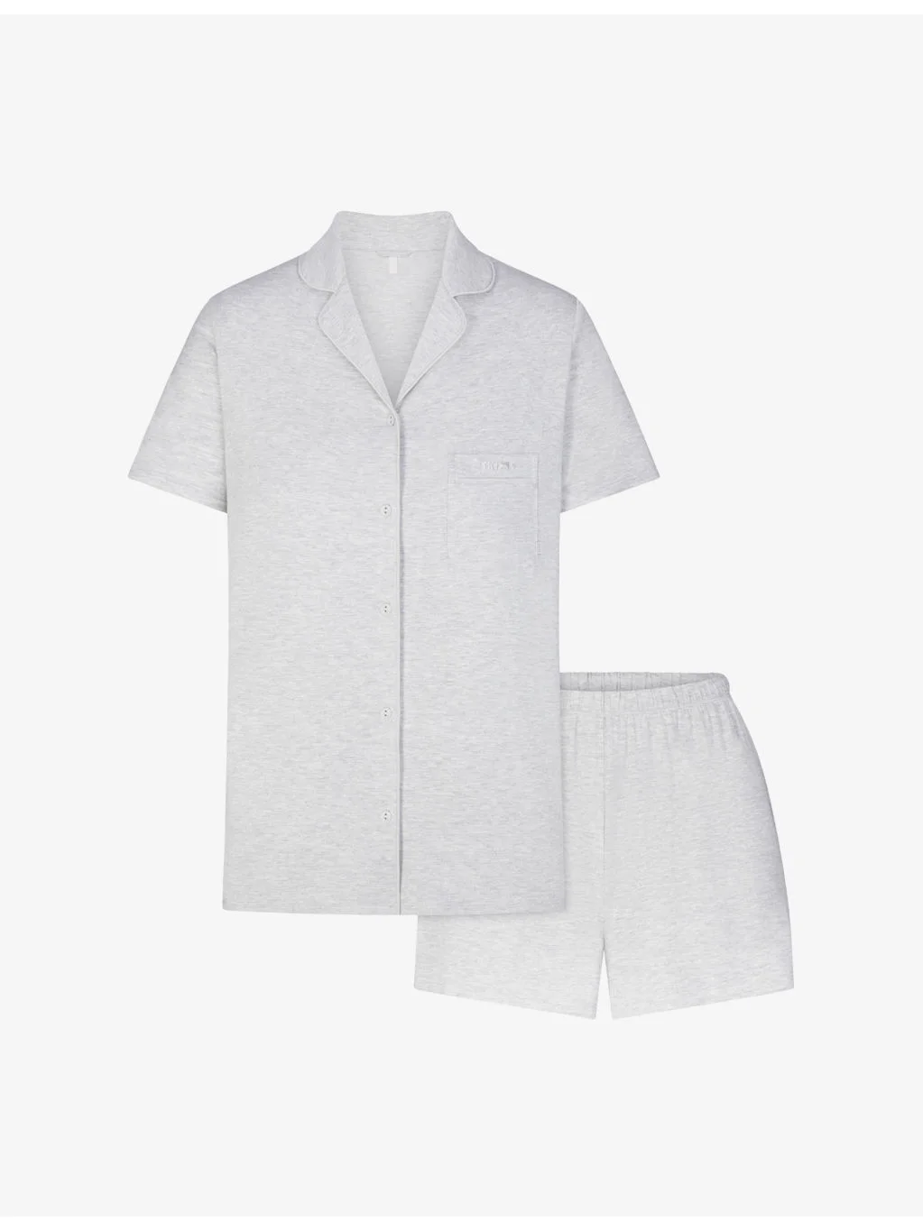 Brand-Embroidered Short Modal Pyjama Set - 1