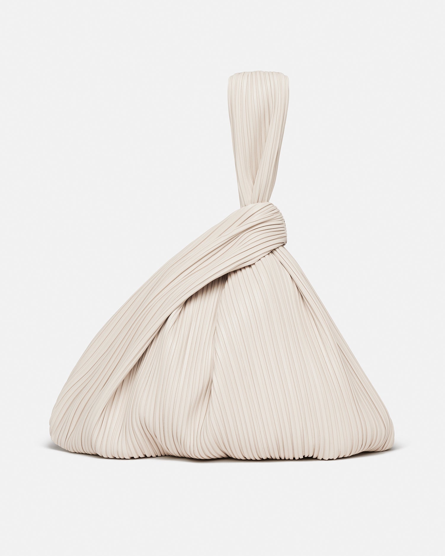 Large Pleated Vegan Leather Clutch - 1