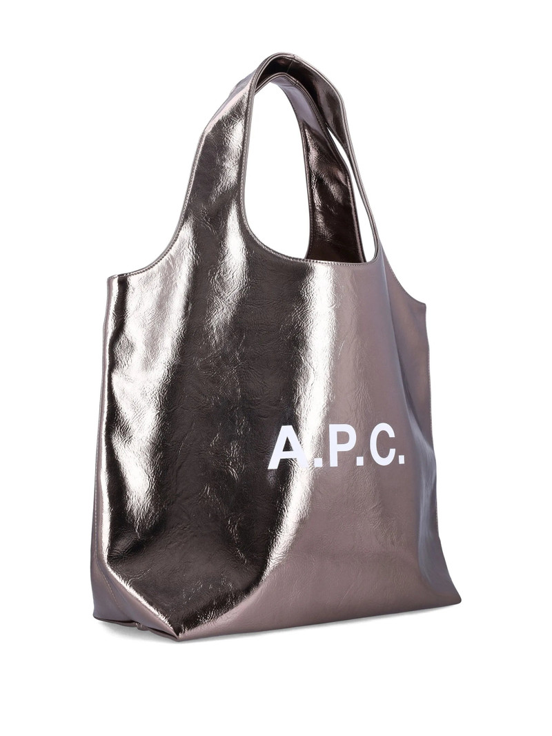 A.P.C. A.p.c. Large Ninon Metallic Logo Tote Bag outlook