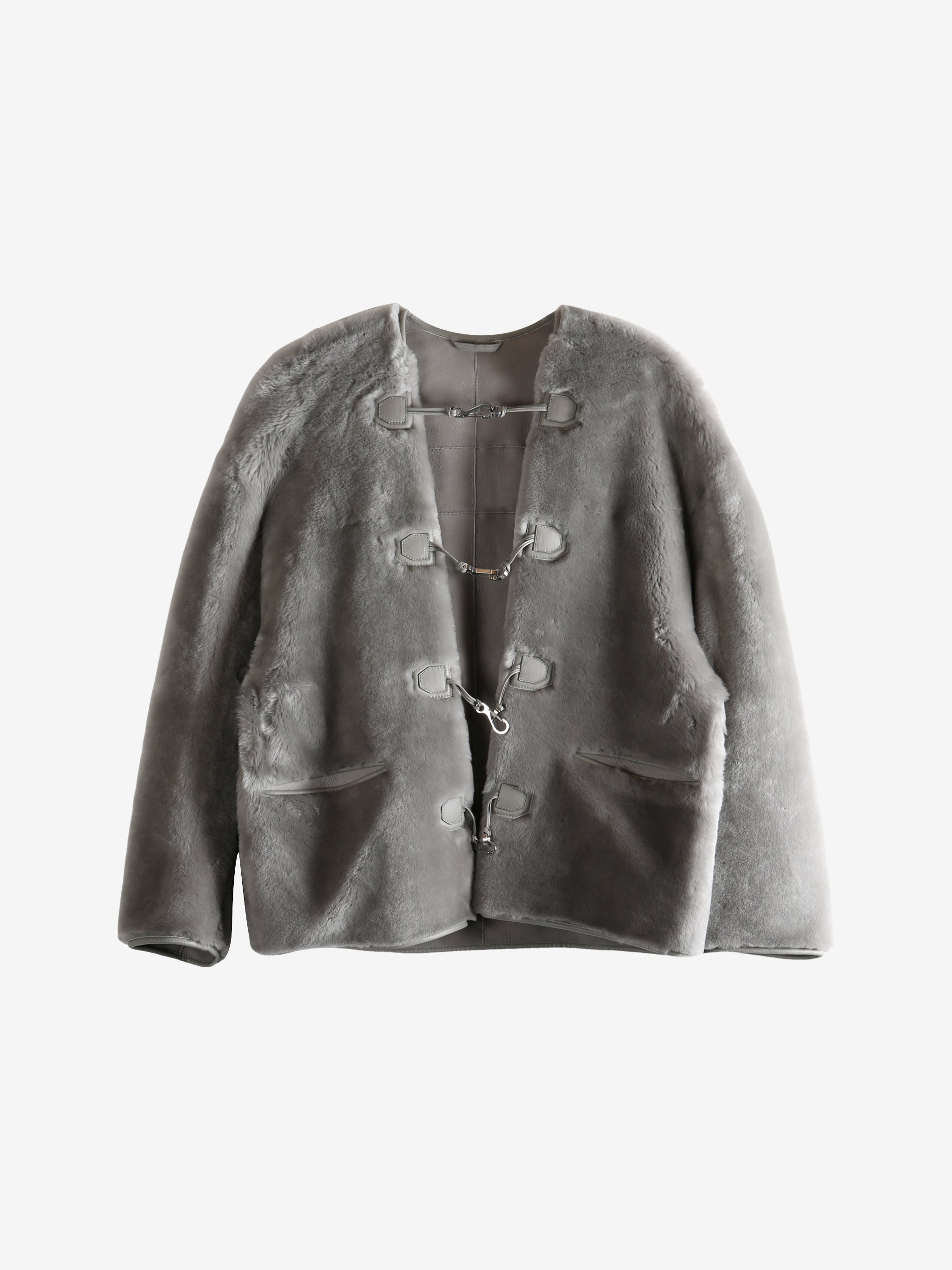TOTEME - Women Plush Shearling Clasp Jacket - 4