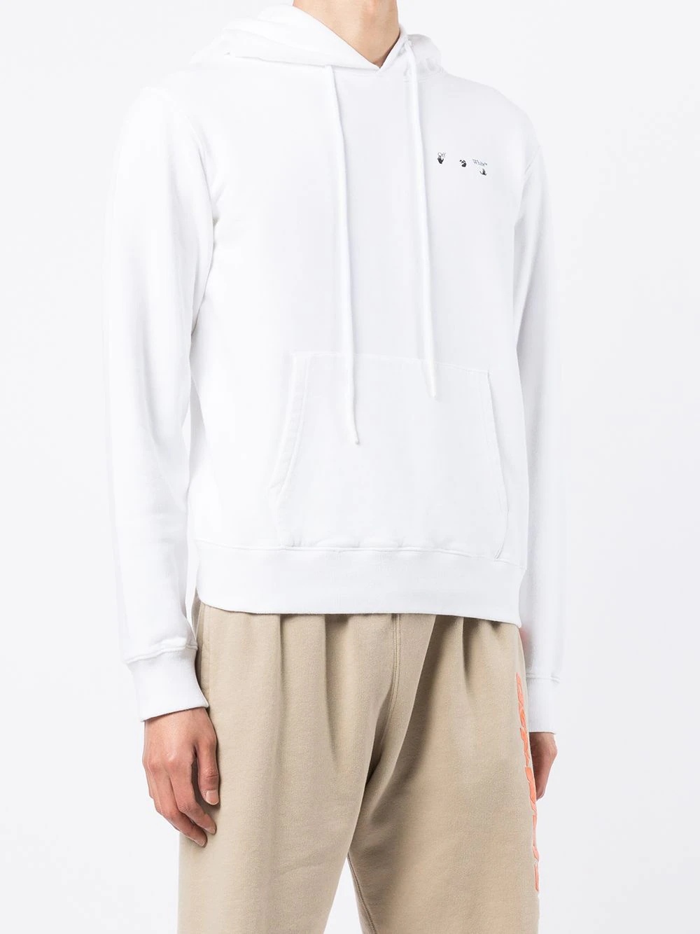 Off Logo-print cotton hoodie - 3