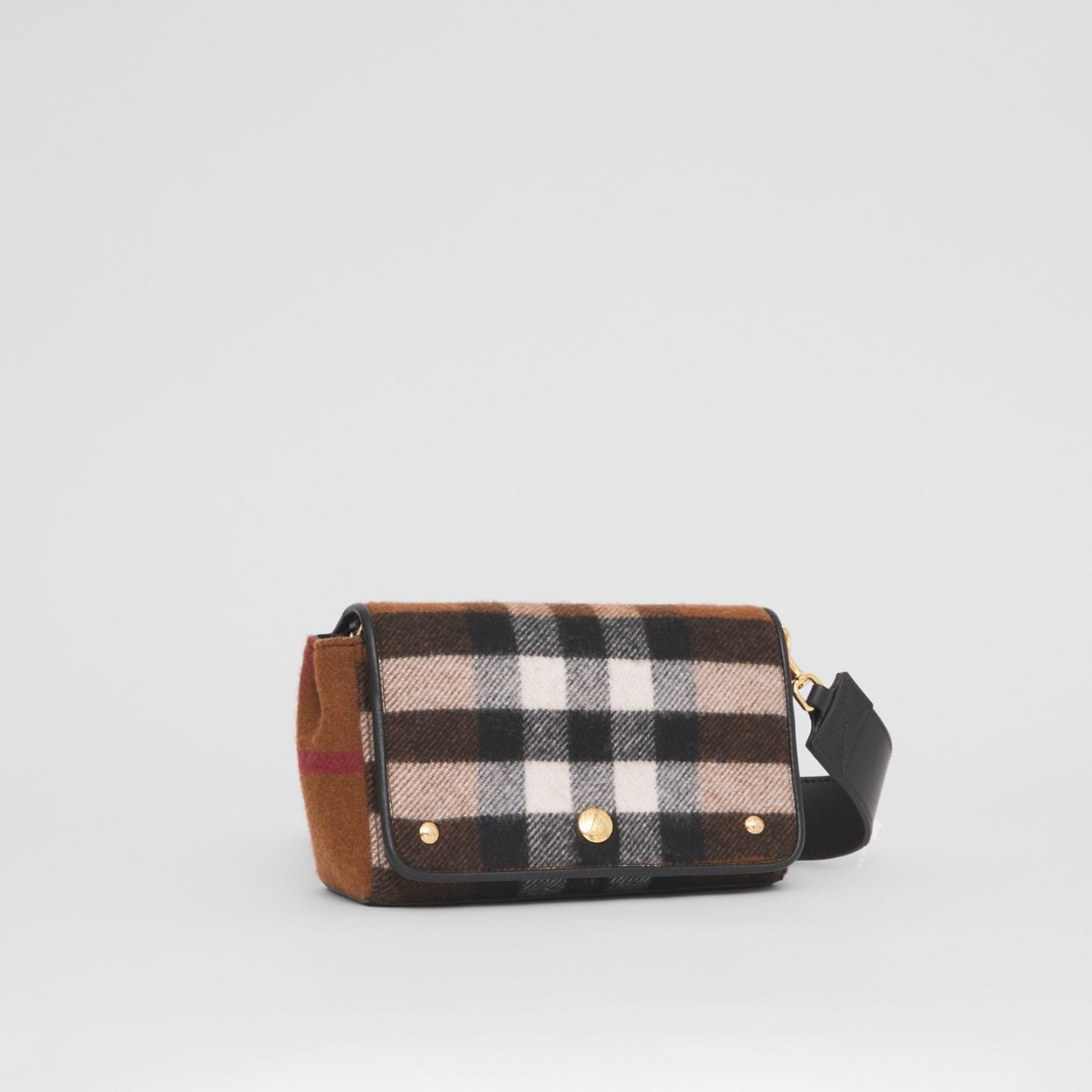 Small Check Cashmere Crossbody Bag - 7