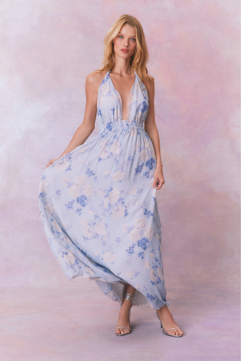LoveShackFancy Love Heirloom Print Halter Maxi Dress outlook
