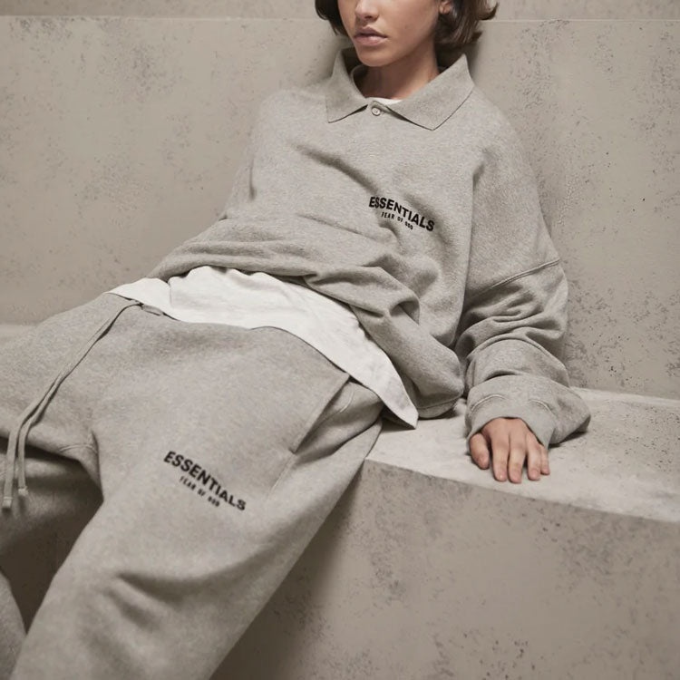 Fear of God Essentials SS22 Long Sleeve Polo Shirt 'Light Oatmeal' FOG-SS22-496 - 4