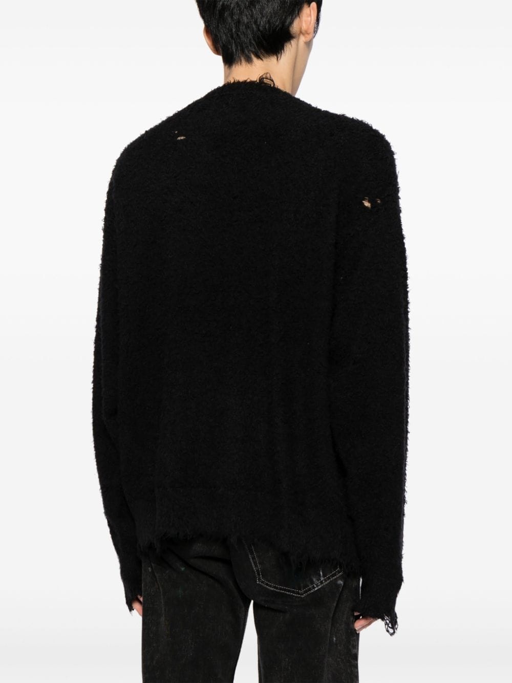 logo-patches distressed-finish jumper - 4