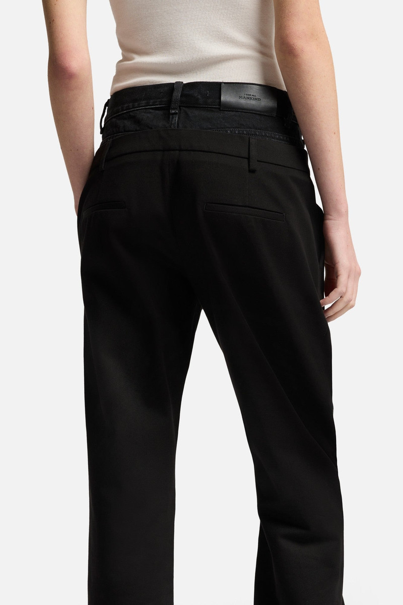 Double Waist Trouser in Black 7