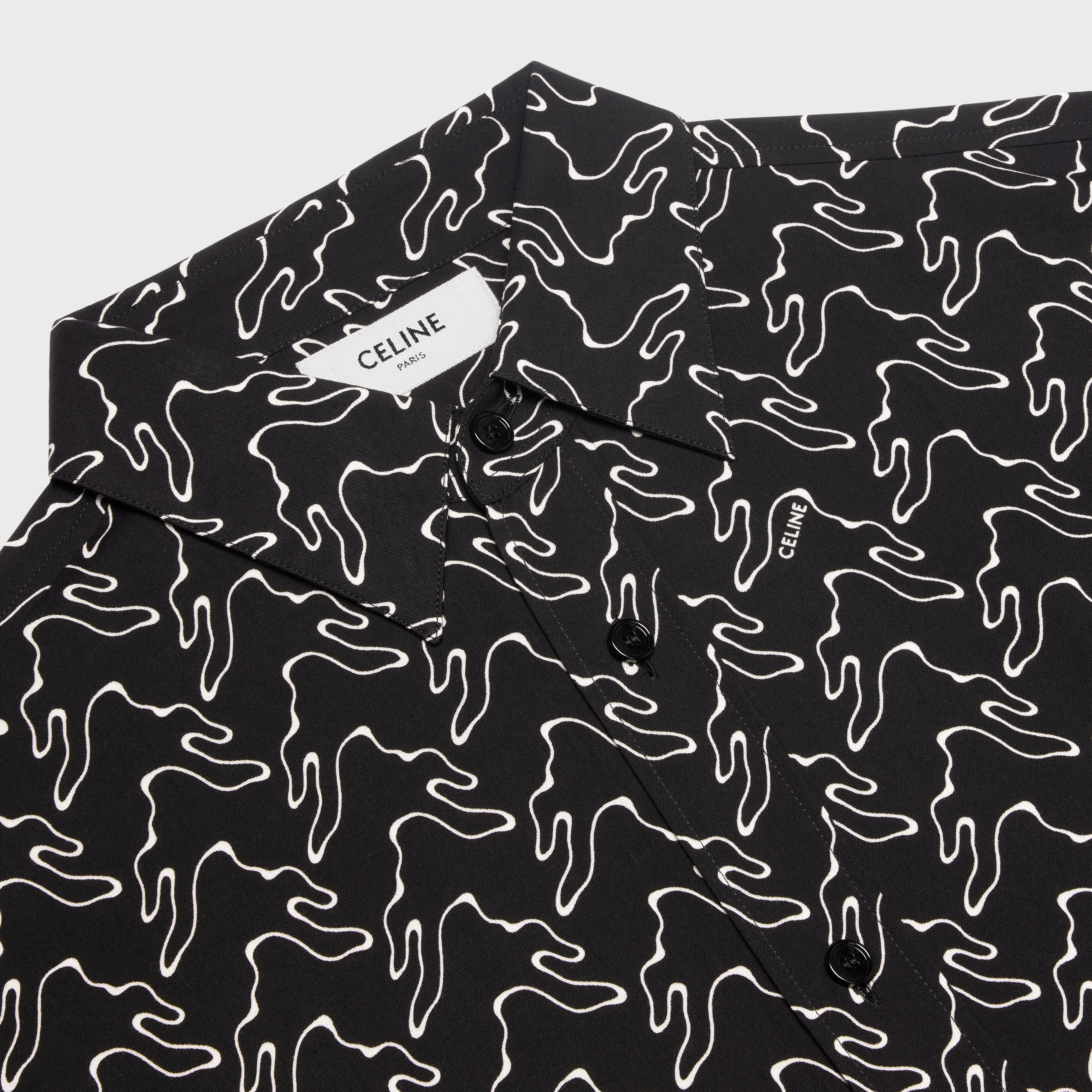 LOOSE SHIRT IN PRINTED VISCOSE - 3