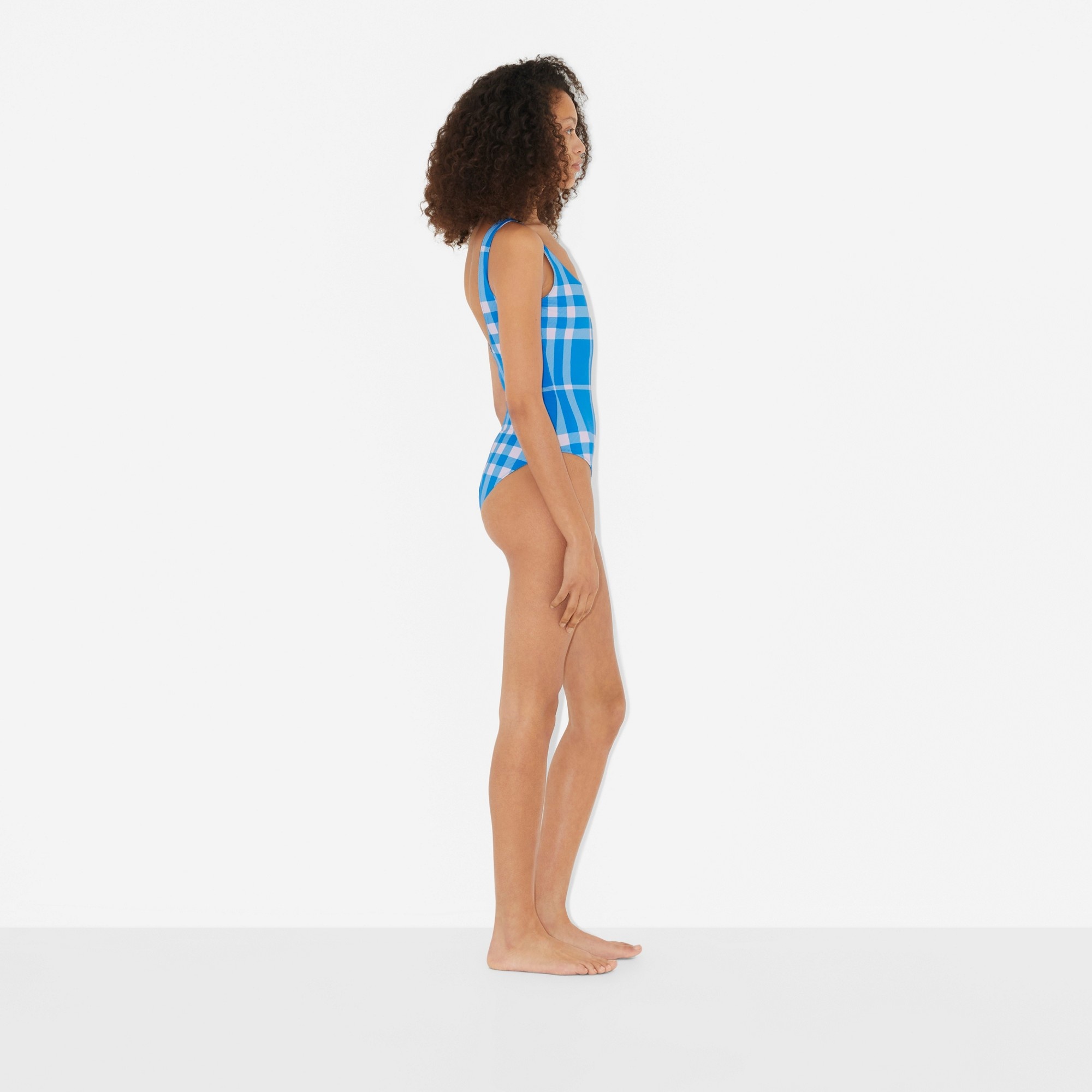 Check Stretch Nylon Swimsuit - 3