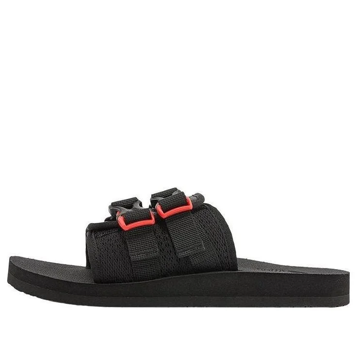 (WMNS) THE NORTH FACE Trekking Base Camp Strap Slides 'Black Red' 819W-IH7 - 1