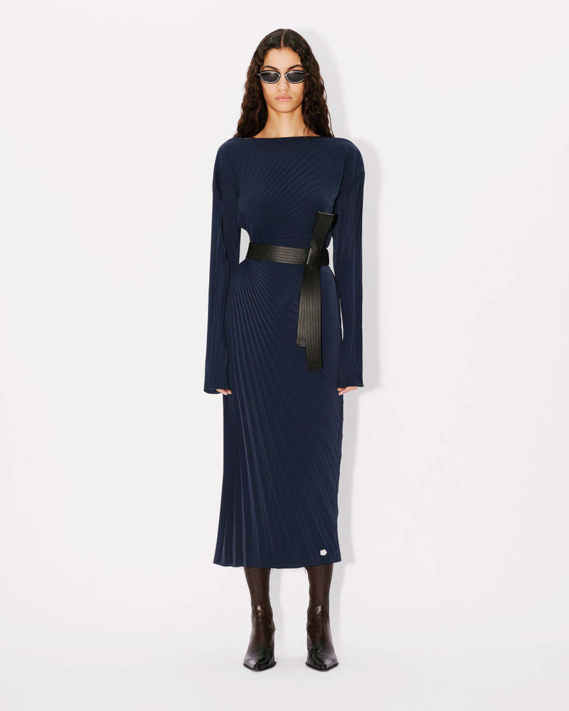Sun-ray pleats long dress 3