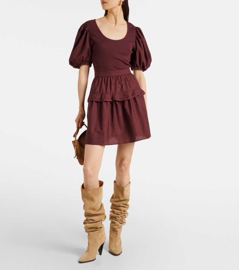 ULLA JOHNSON Tilda puff-sleeve cotton dress outlook