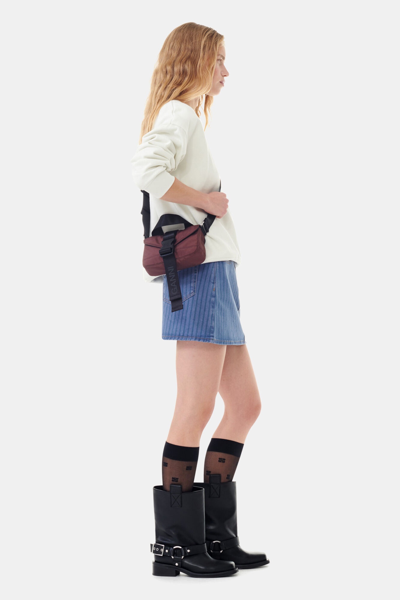 BURGUNDY TECH MINI SATCHEL BAG - 4