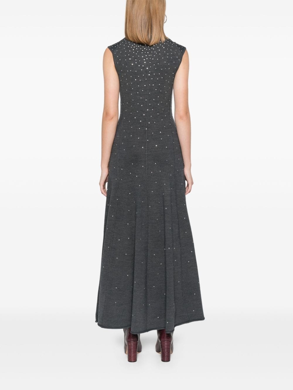 rhinestone-embellished maxi dress - 4