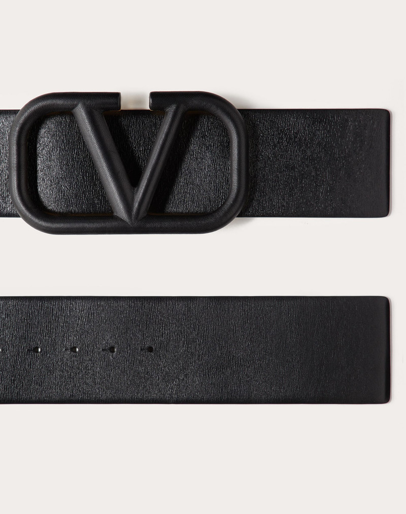 VLOGO SIGNATURE BELT IN GLOSSY CALFSKIN 70MM 3