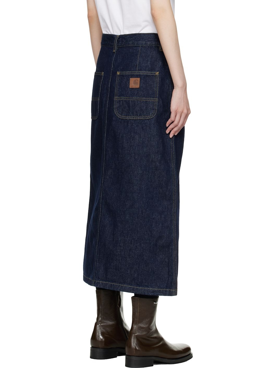 Blue Marvin Denim Midi Skirt - 3