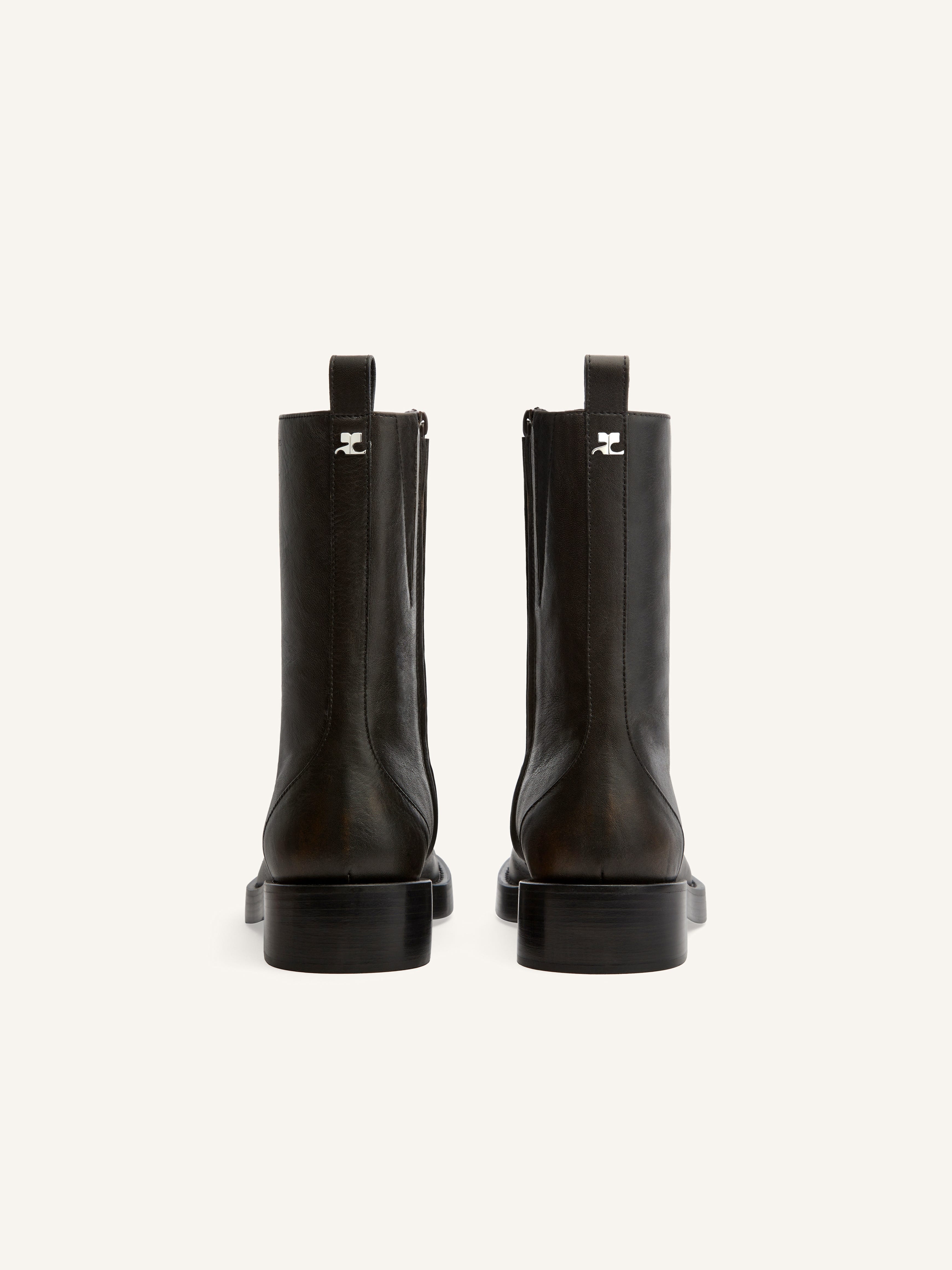RIDER PATINA LEATHER BOOTS - 4