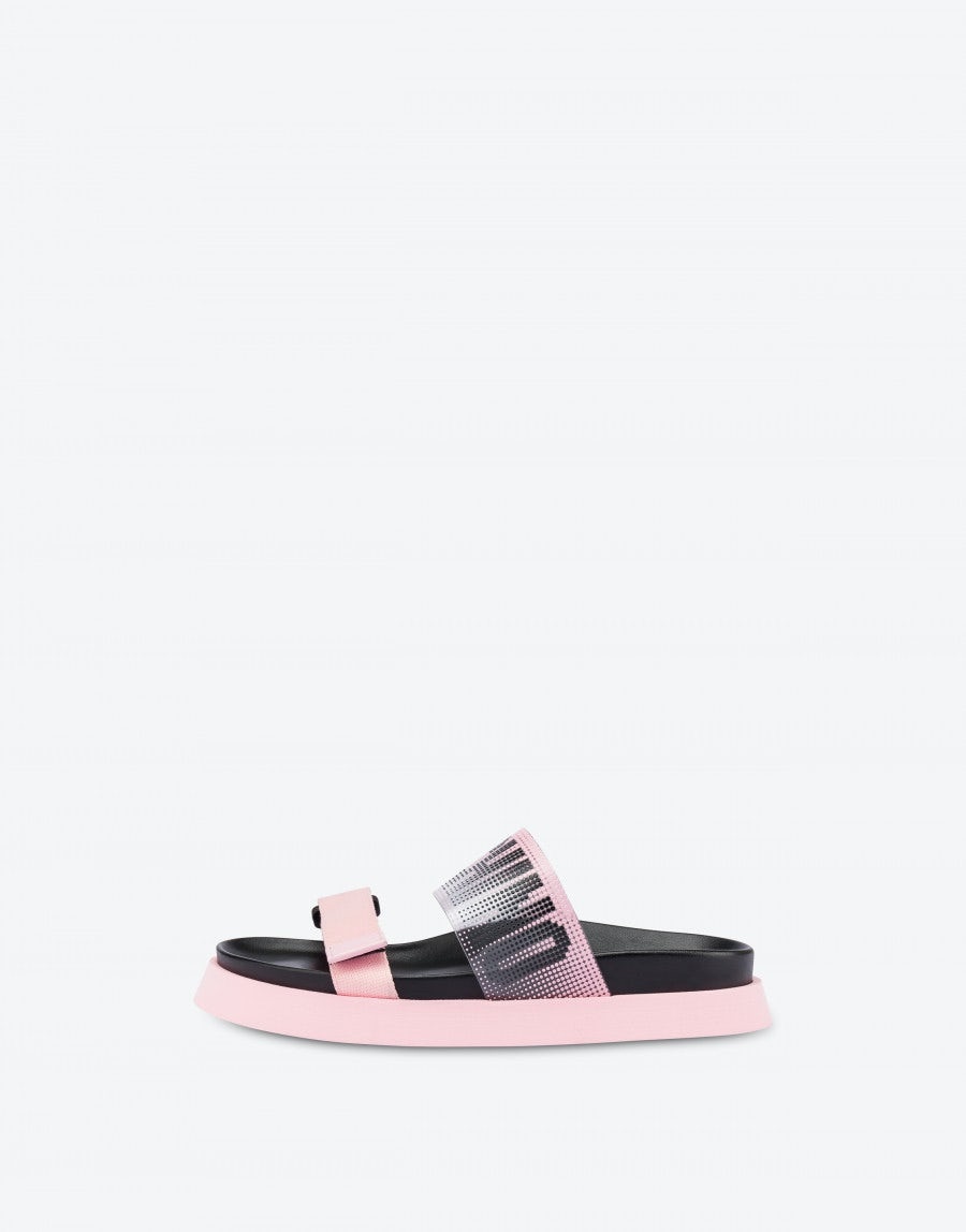 DEGRADING LOGO BAND SANDALS - 2