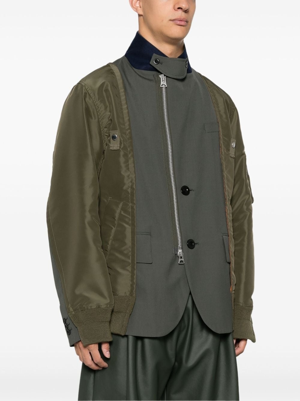 suiting-style panelled jacket - 3
