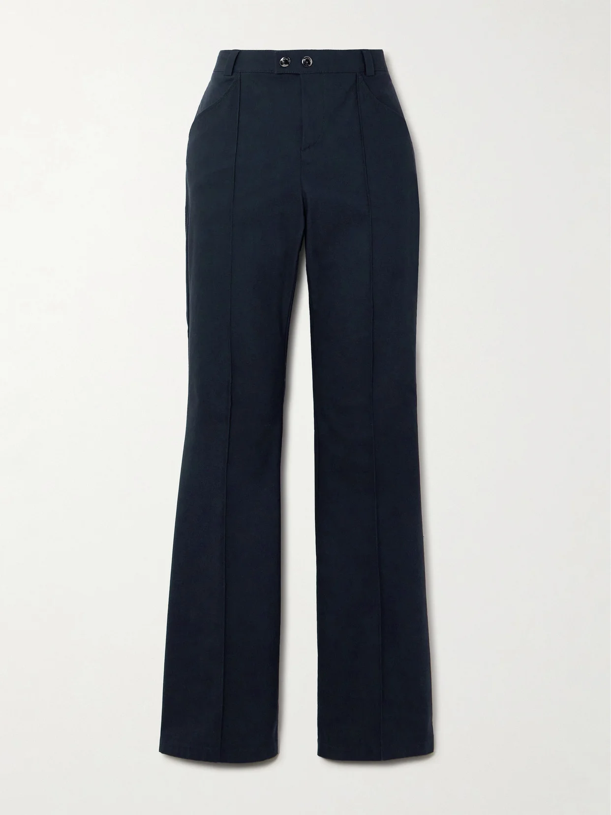 Sevina Cotton-blend Straight-leg Pants - 1