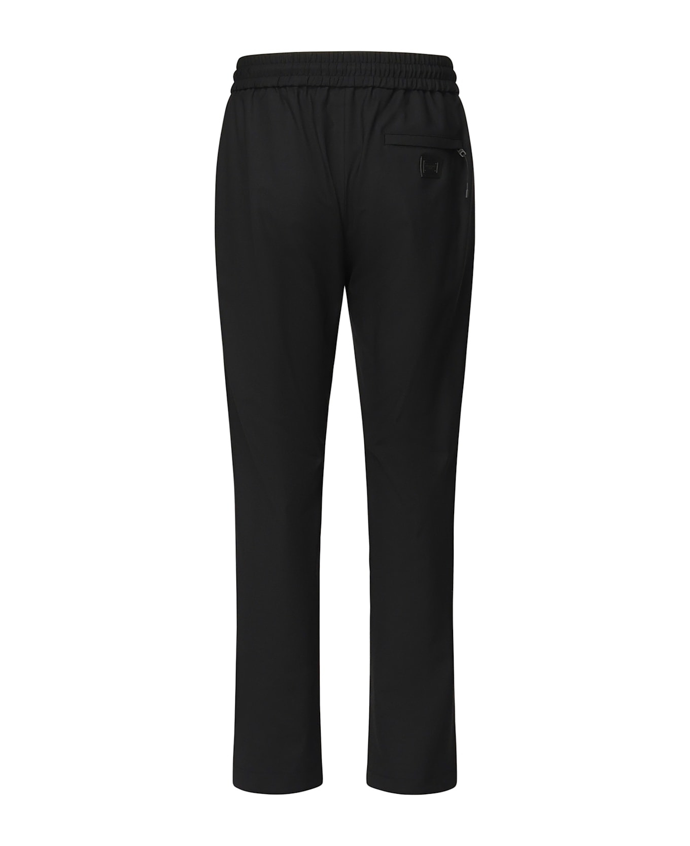 Black Stretch Wool Blend Pant - 3