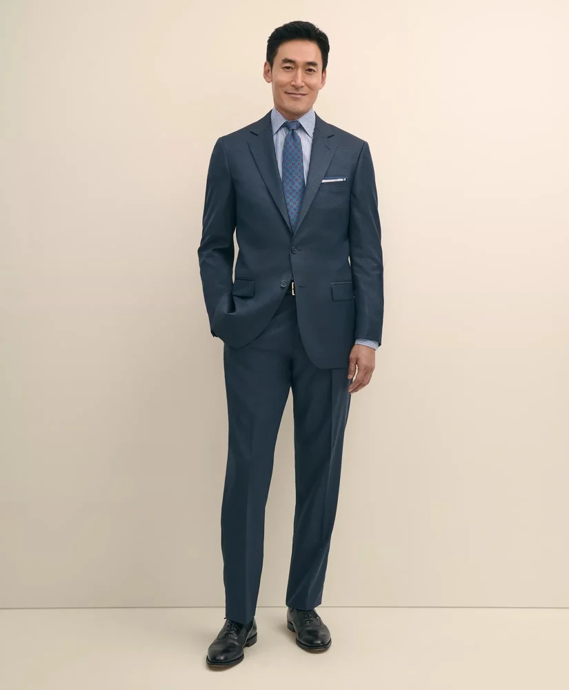 Traditional Fit Wool Tic 1818 Suit - 1