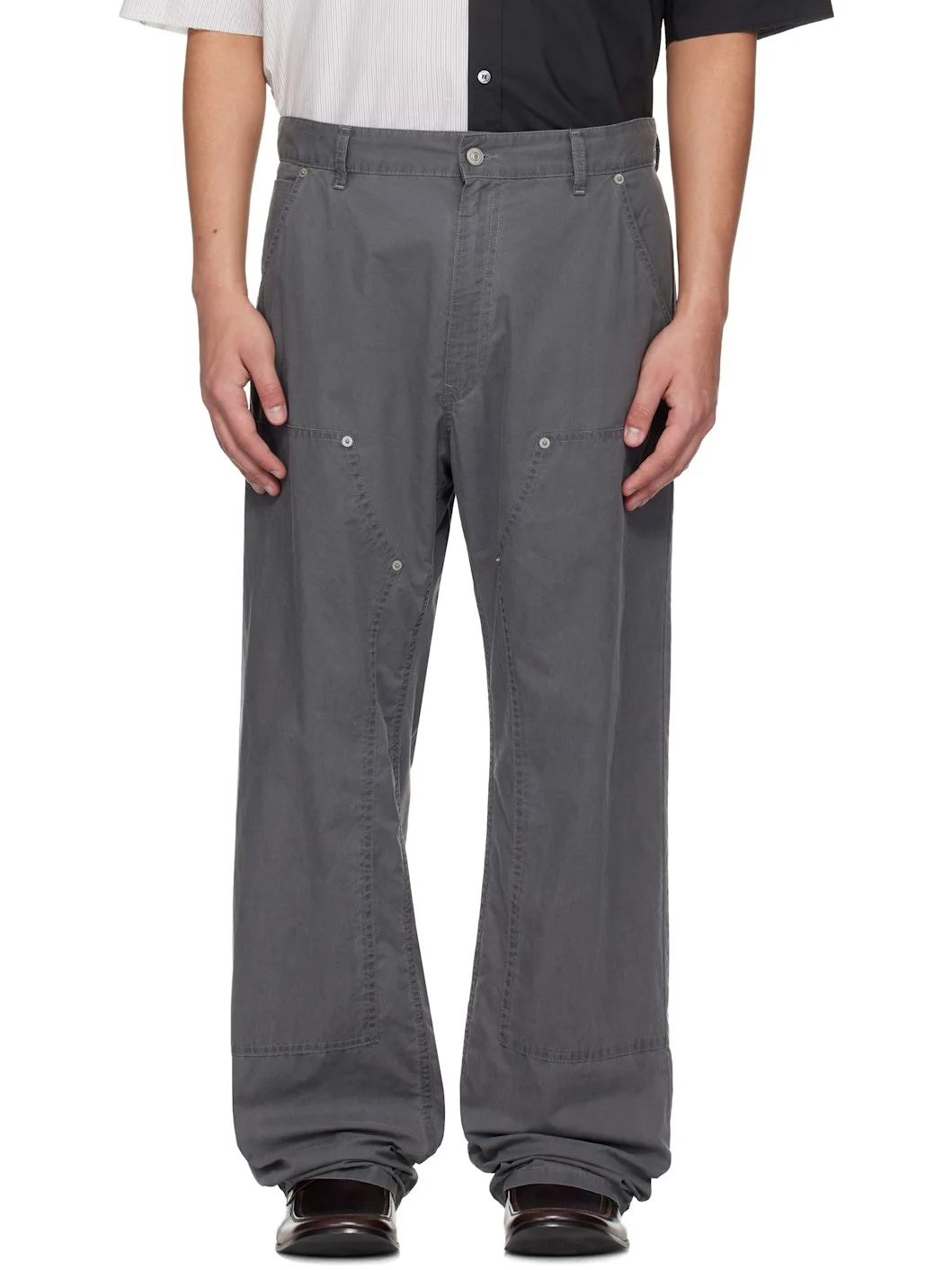 Gray 5 Pockets Jeans - 1