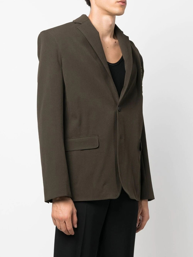 logo-embroidered blazer 4