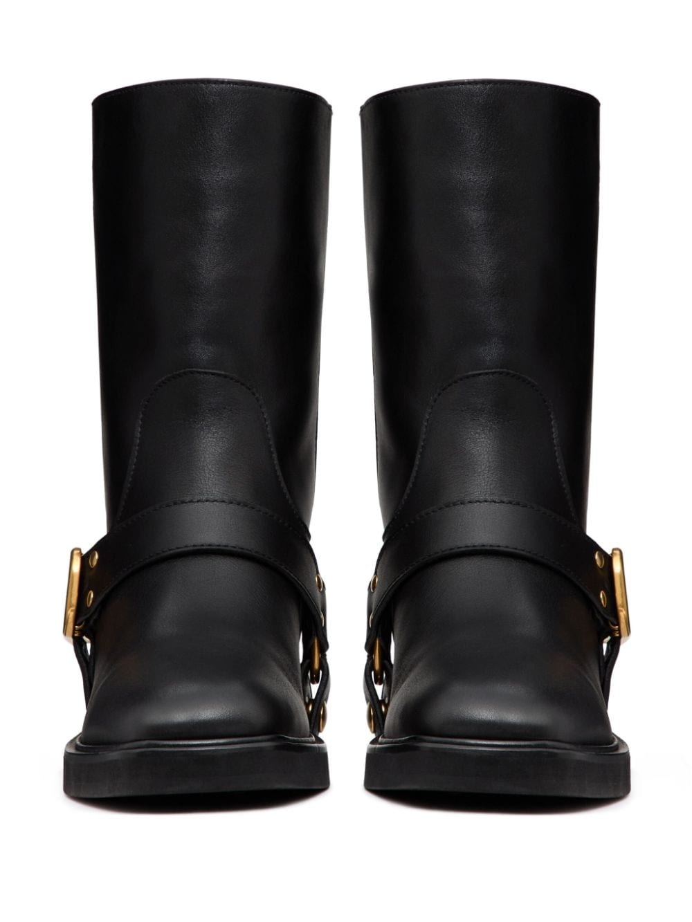 VLogo leather boots - 4
