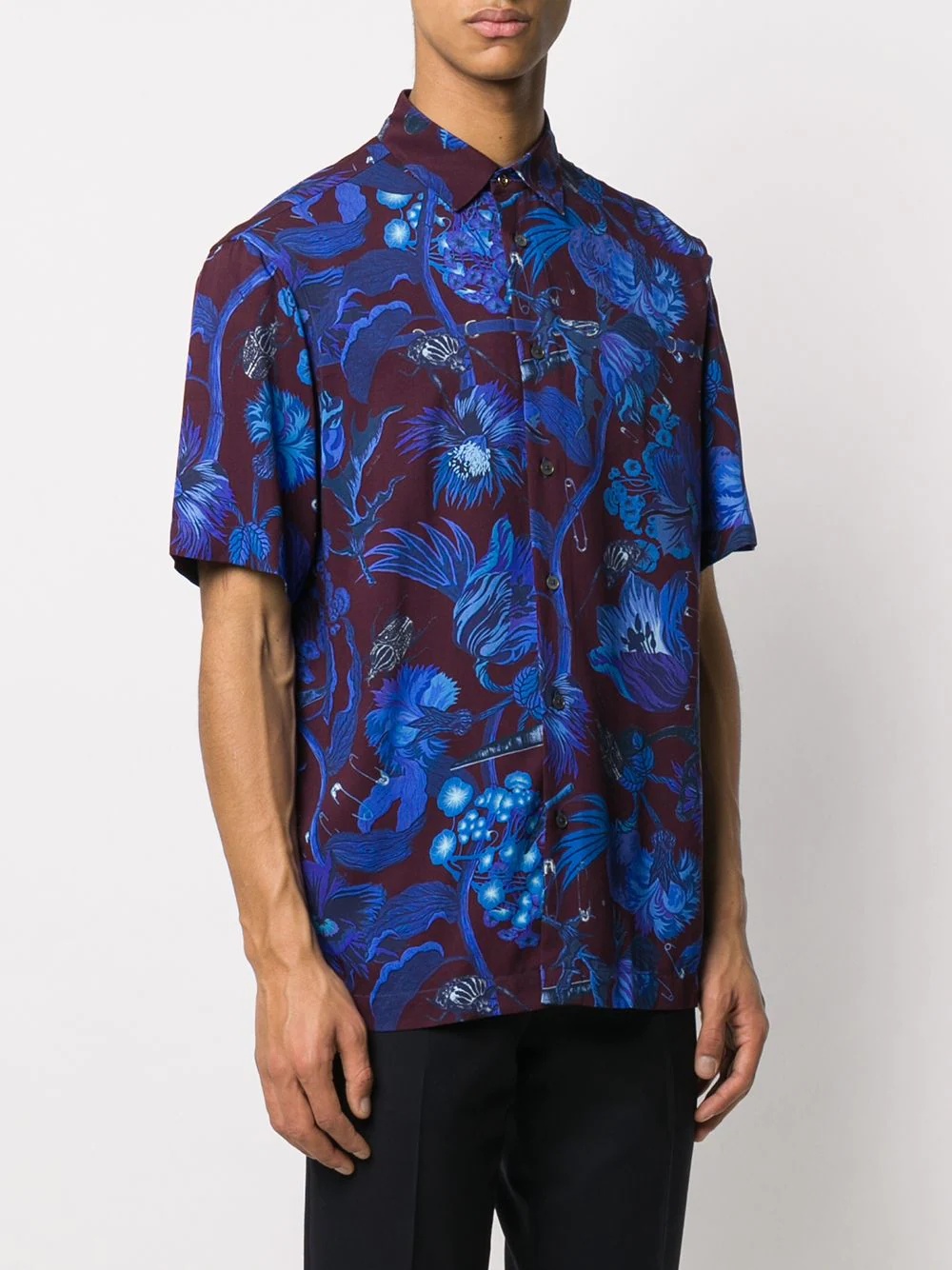 floral short-sleeve shirt - 3