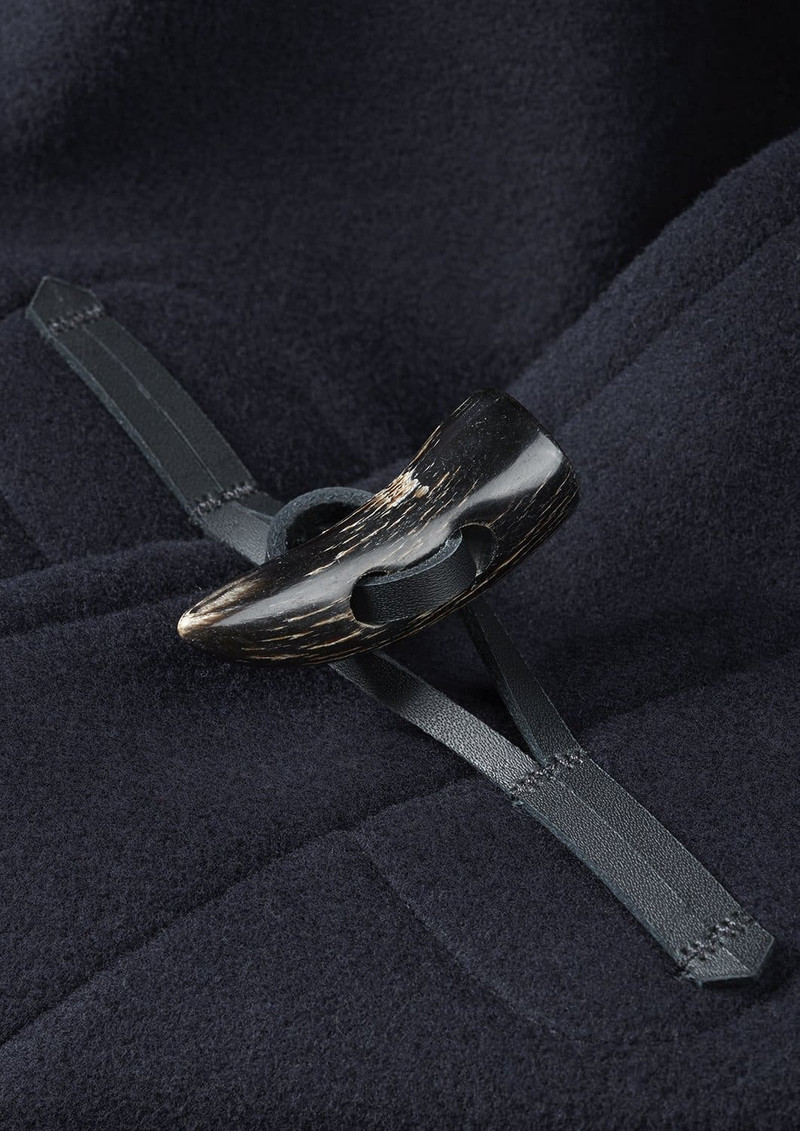 GLOVERALL Men's Mid-Length Morris Duffle Coat Navy Black Watch outlook